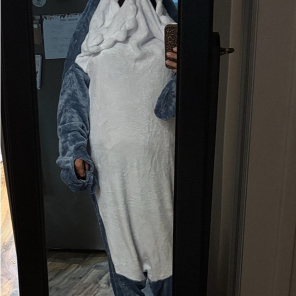 Cozy Blue and White Shark Onesie